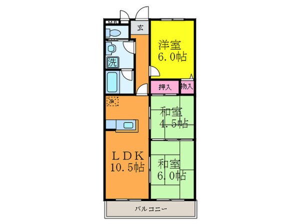 ボヌゥ－ル壱番館の物件間取画像